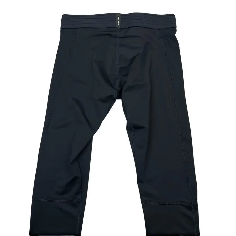 NIKE Pro Men's Dri-Fit 3/4 Tights Sz Small Black